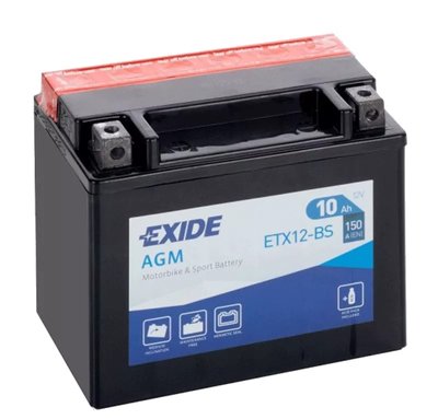 Акумулятор для мототехніки EXIDE AGM 6СТ-10Ah Аз 12В 150А  фото в інтернет магазині https://oilx.com.ua